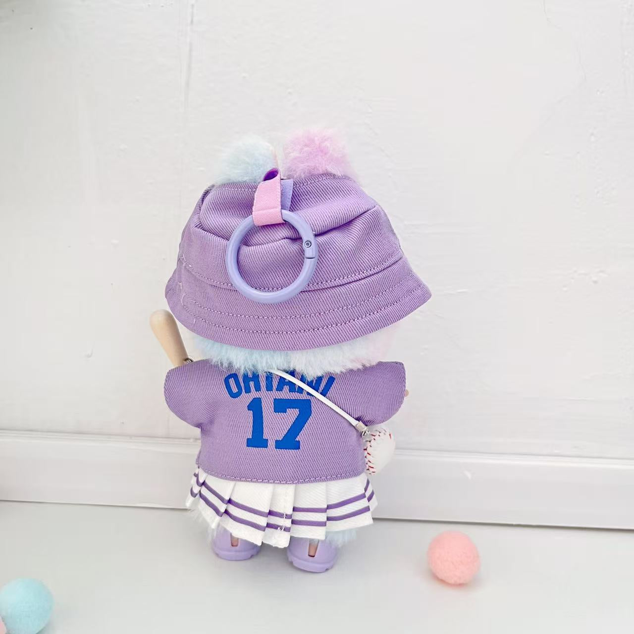 Labubu Bucket Hat + Dodgers Jersey Set| LA Baseball Outfit | #17 Ohtani Jersey|Pink, Blue White| Perfect Gift| Kids and Teenager Gift