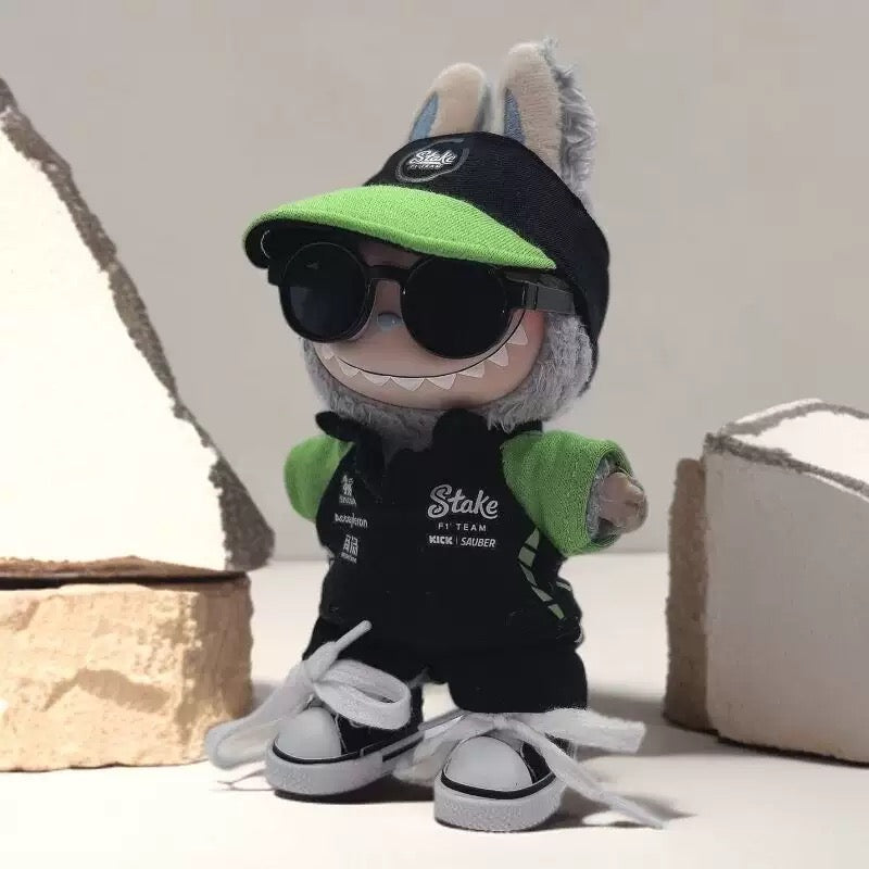 Labubu Formular 1 Car Racer Outfit with Cap| F1 Racer Inspired Outfit |  Birthday Gift| Perfect Gift | Kids and Teenager Gift