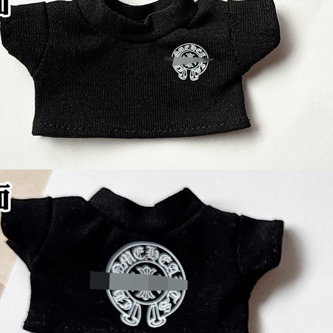 Labubu Chrome Hearts Outfit|bucket Hat,tshirt,pants,necklace,shoes|Perfect Gift | Emotional Support Plush Accessory