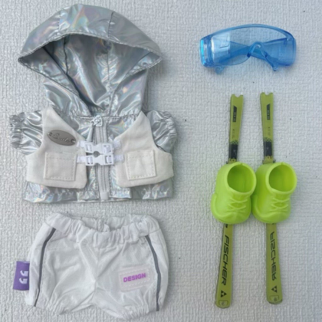 Labubu Skiing Outfit with Skis and googles | Sporty Labubu Inspired | Perfect Gift