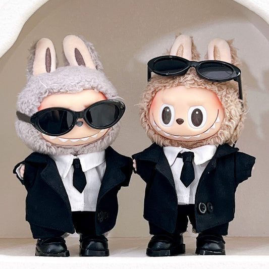 Labubu Suit Set |Men in Black Inspired Outfit | Black & White Suit with Sunglasses | Cool Birthday Gift| Perfect Gift