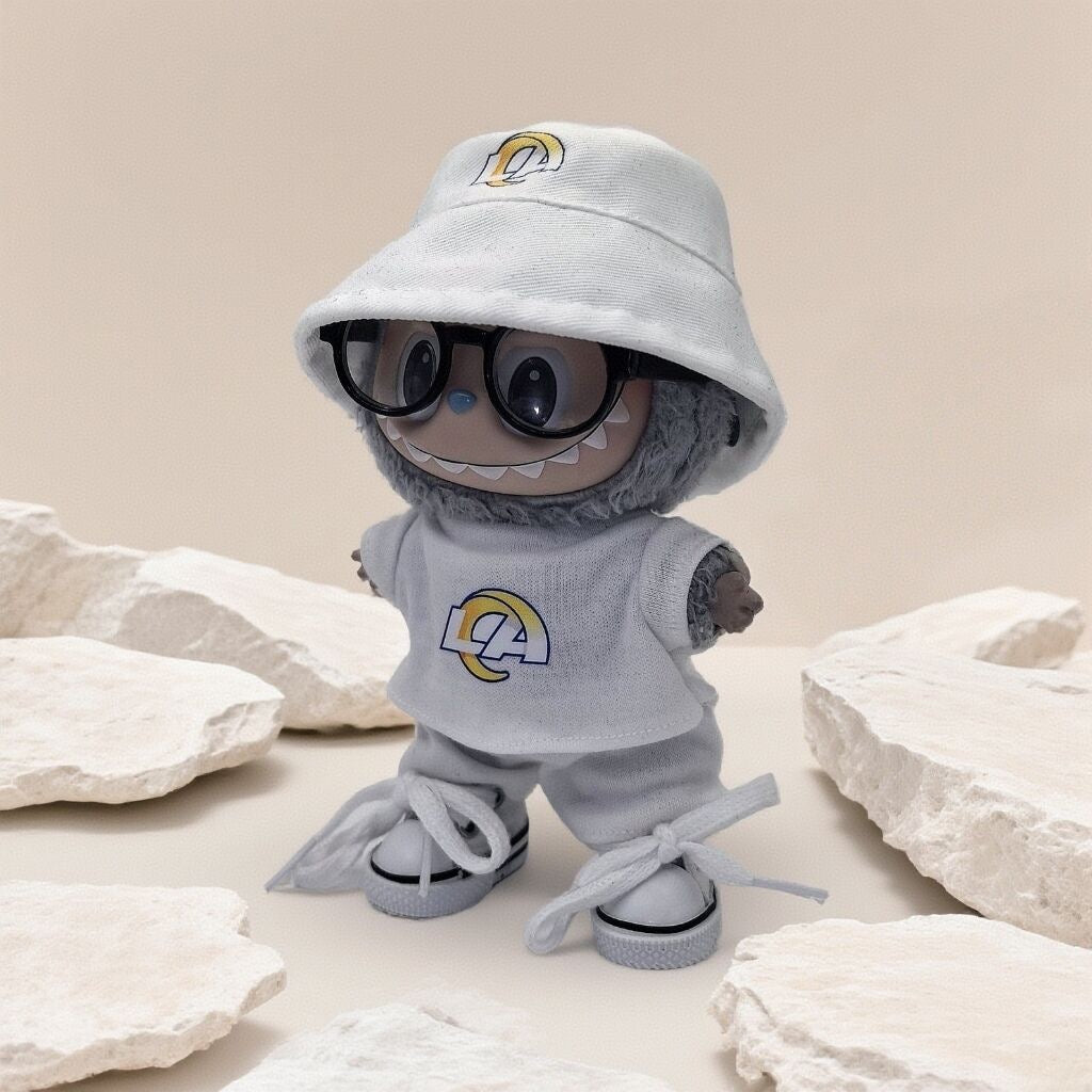 Labubu Los Angeles Rams Jersey and Hat Set| Football Outfit |Perfect Gift| Kids and Teenager Gift