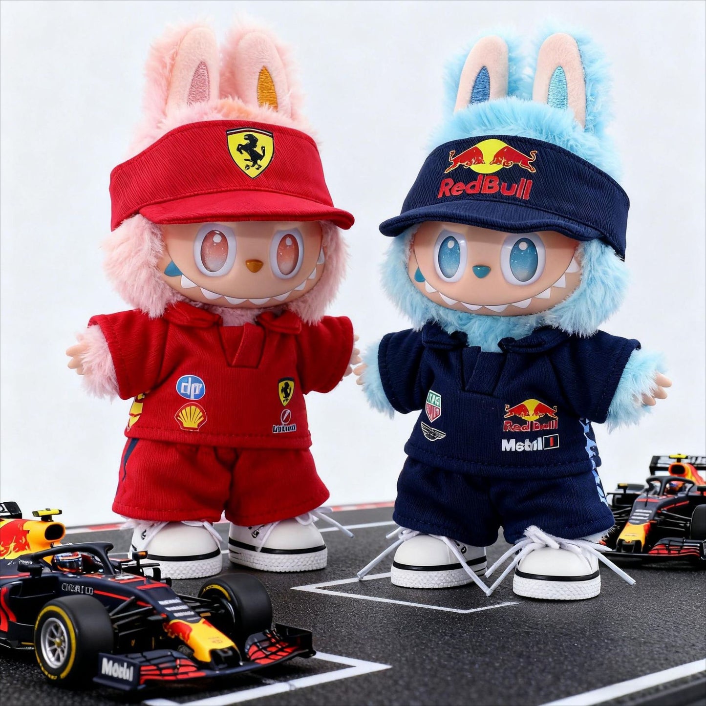 Labubu Formular 1 Car Racer Outfit with Cap| F1 Racer Inspired Outfit |  Birthday Gift| Perfect Gift | Kids and Teenager Gift