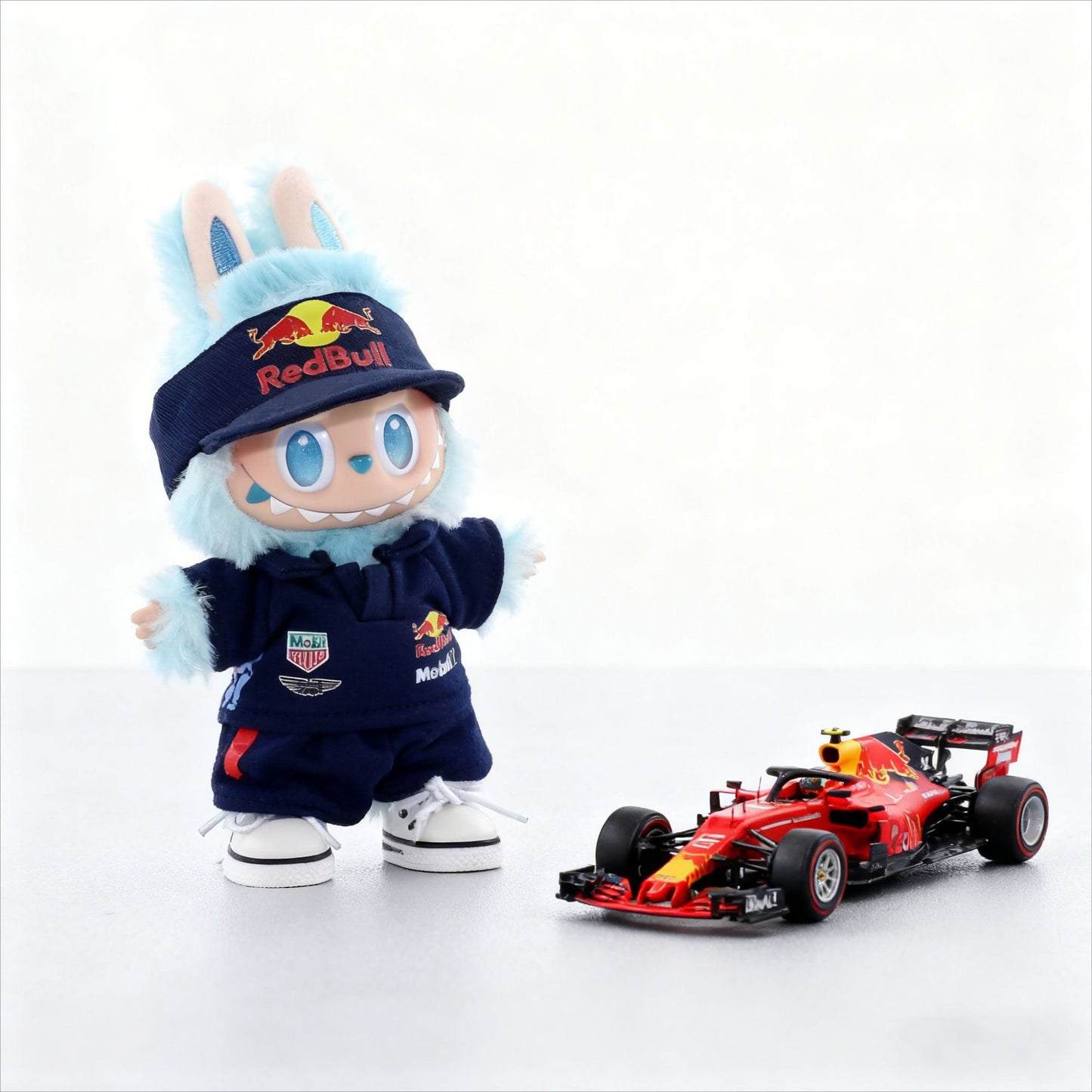 Labubu Formular 1 Car Racer Outfit with Cap| F1 Racer Inspired Outfit |  Birthday Gift| Perfect Gift | Kids and Teenager Gift