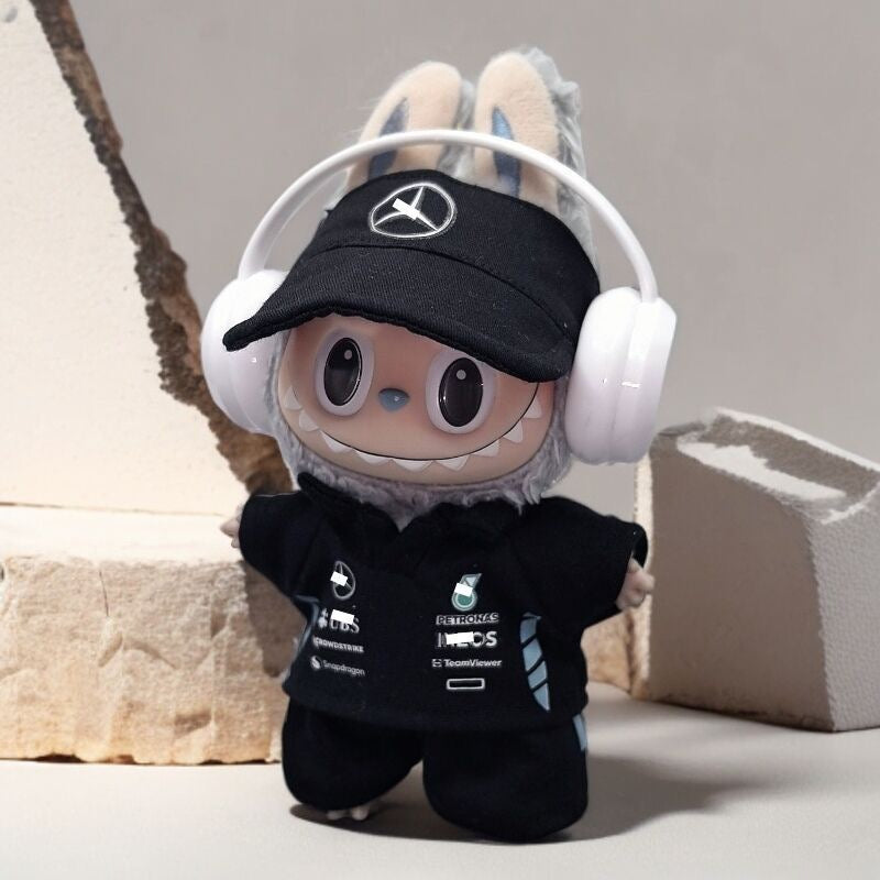 Labubu Formular 1 Car Racer Outfit with Cap| F1 Racer Inspired Outfit |  Birthday Gift| Perfect Gift | Kids and Teenager Gift