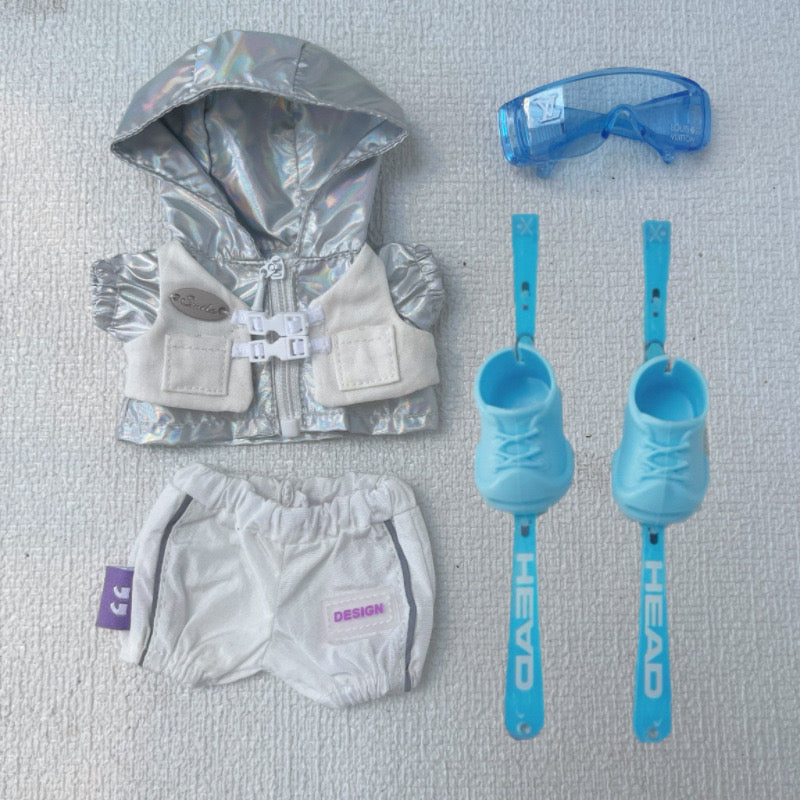 Labubu Skiing Outfit with Skis and googles | Sporty Labubu Inspired | Perfect Gift