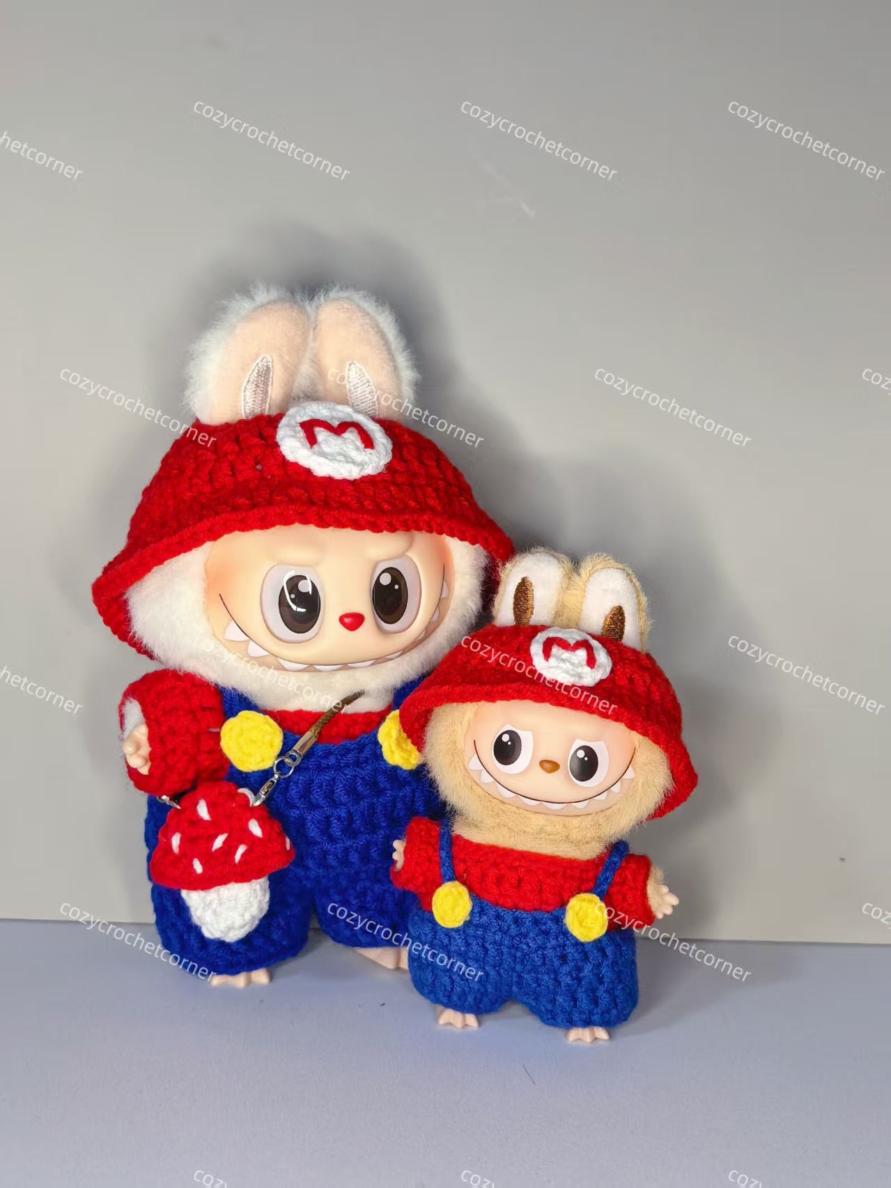 Super Mario Labubu Outfit|handmade crochet Outfit |Perfect Gift | Kids and Teenager Gift| Emotional Support