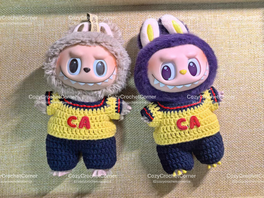 Club America Labubu Jersey | Handmade Crochet| Labubu Soccer Jersey | Perfect Gift | Emotional Support Plush Accessory