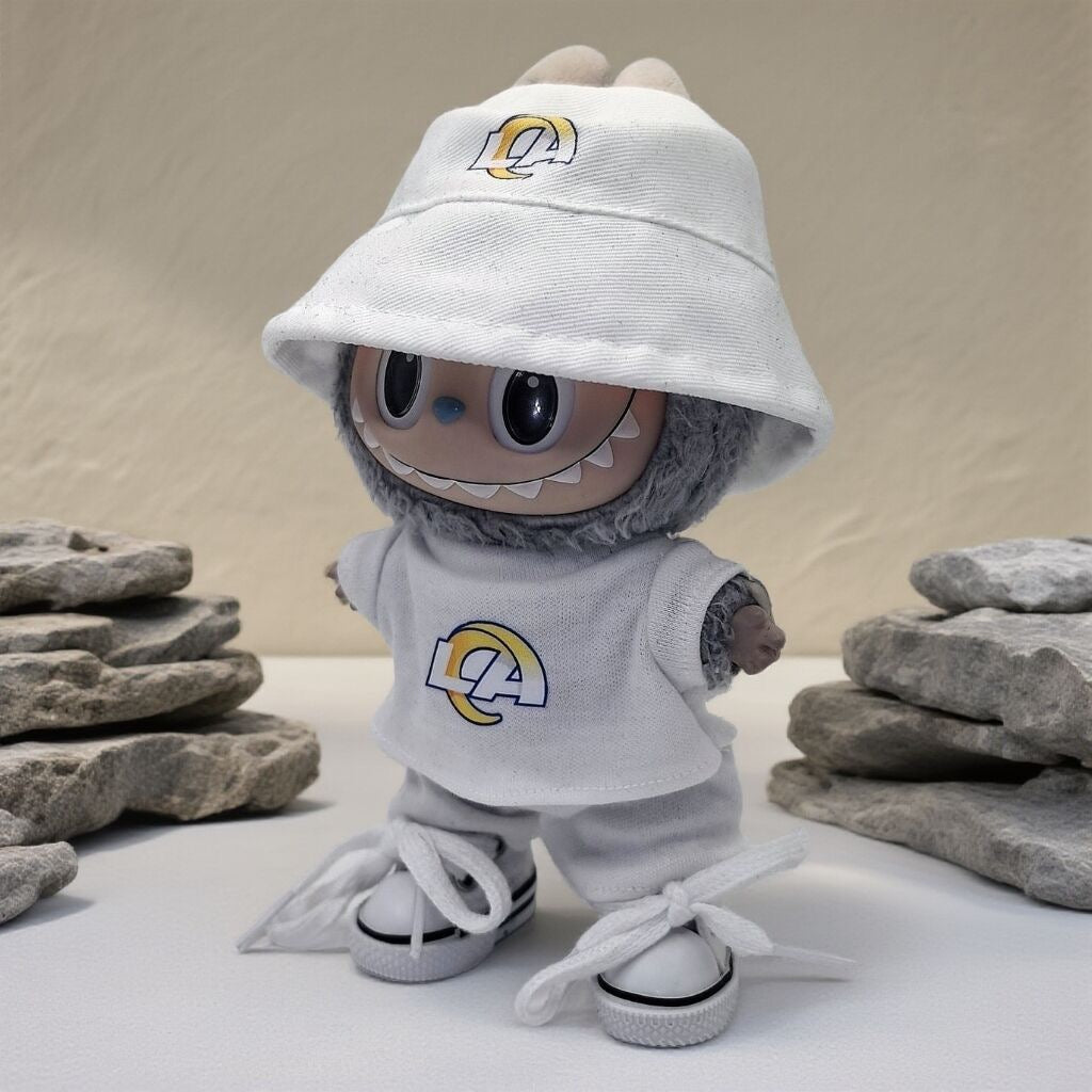 Labubu Los Angeles Rams Jersey and Hat Set| Football Outfit |Perfect Gift| Kids and Teenager Gift