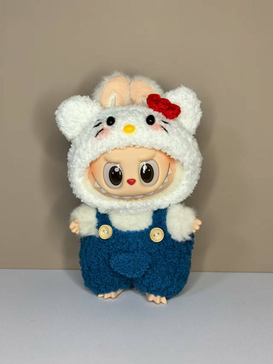 Hello Kitty Fluffy Labubu Outfit|handmade crochet Outfit |Perfect Gift | Kids and Teenager Gift| Emotional Support