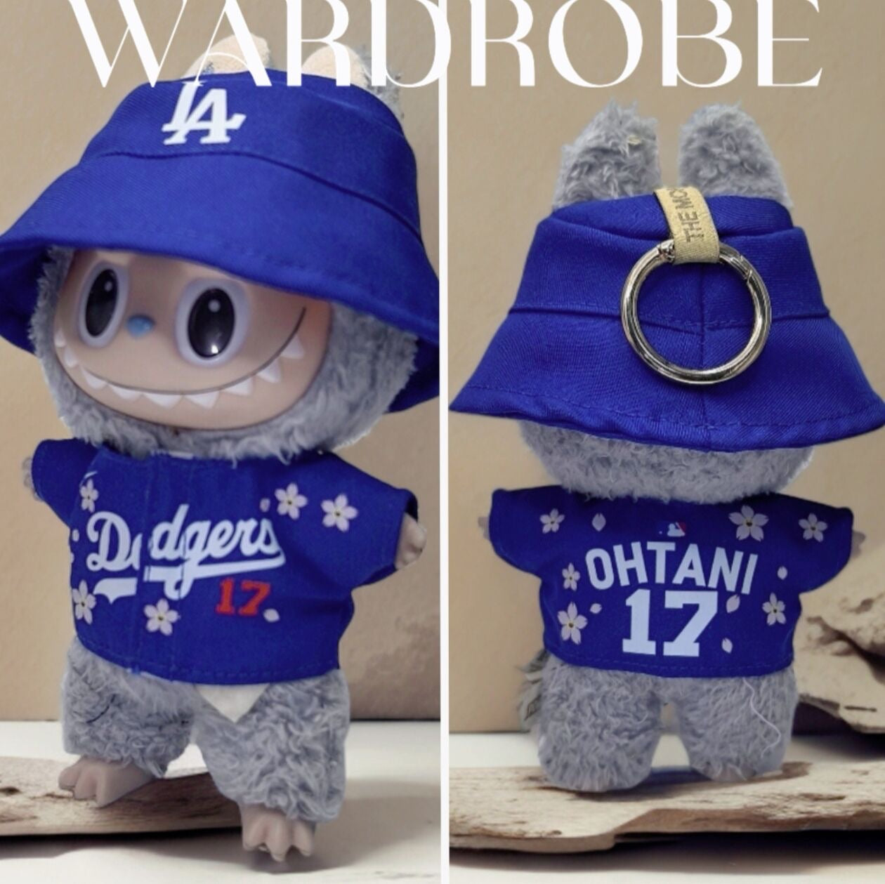 Labubu Dodgers Jersey and Hat Set| Ohtani #17, Freeman#5 LA Baseball Outfit |Perfect Gift| Kids and Teenager Gift