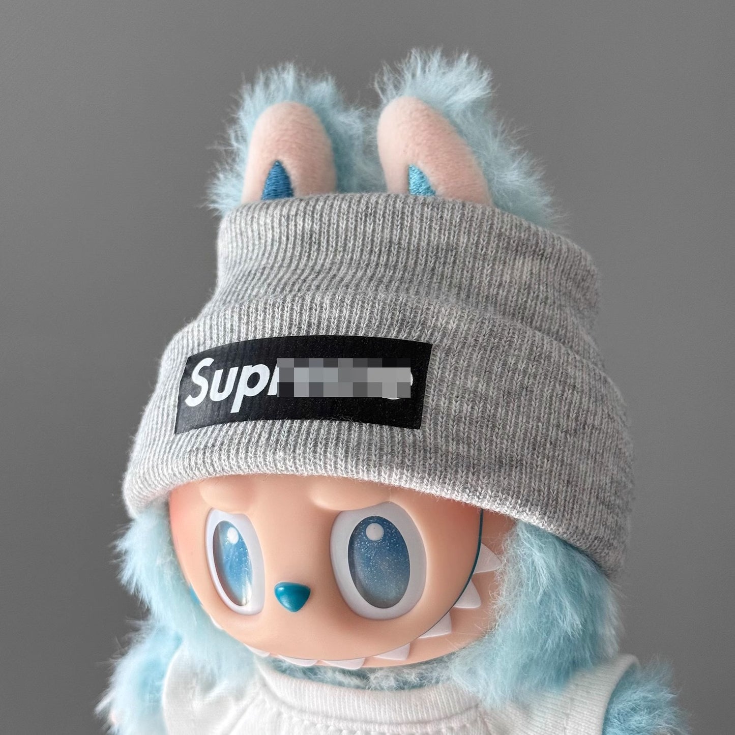 Labubu Supreme Outfit|Tshirt,beanie,pants,sneakers,glasses,headphone|Perfect Gift |Emotional Support Plush Accessory