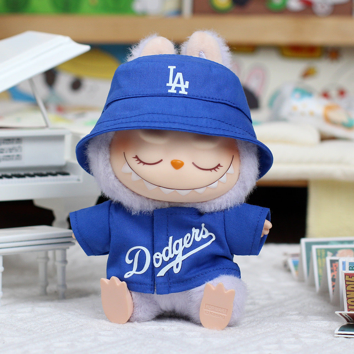 Labubu Dodgers Jersey and Hat Set| LA Baseball Outfit |Perfect Gift| Kids and Teenager Gift
