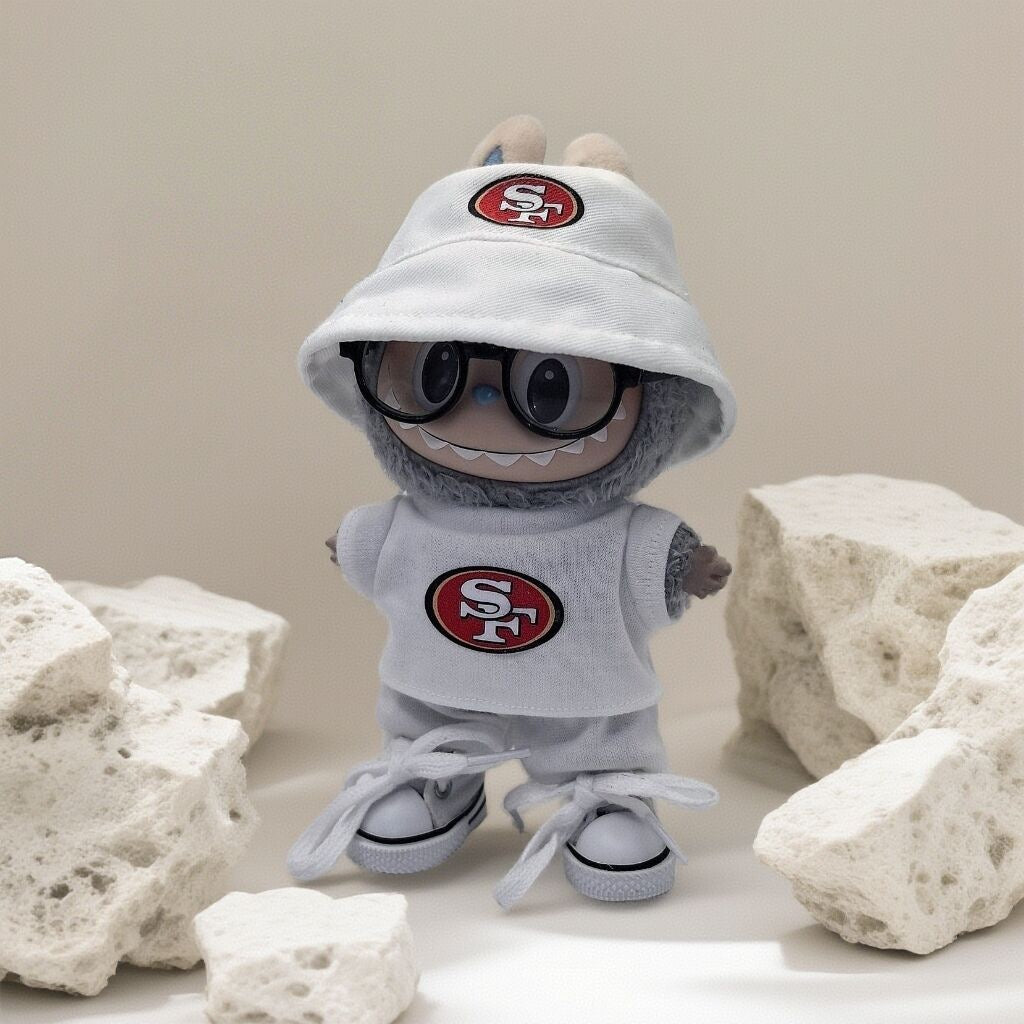 Labubu San Francisco 49ers Jersey and Hat Set| Football Outfit |Perfect Gift| Kids and Teenager Gift
