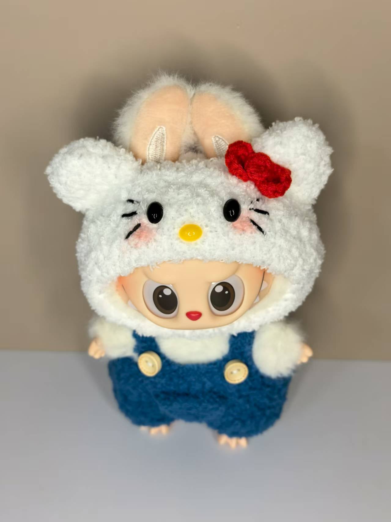 Hello Kitty Fluffy Labubu Outfit|handmade crochet Outfit |Perfect Gift | Kids and Teenager Gift| Emotional Support