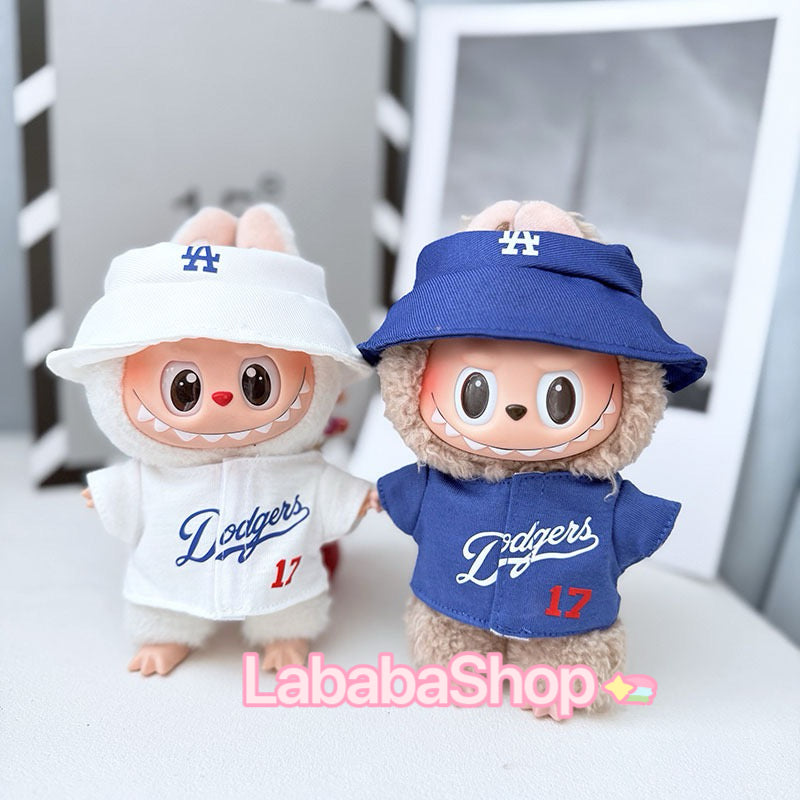 Labubu Bucket Hat + Dodgers Jersey Set| LA Baseball Outfit | #17 Ohtani Jersey|Pink, Blue White| Perfect Gift| Kids and Teenager Gift