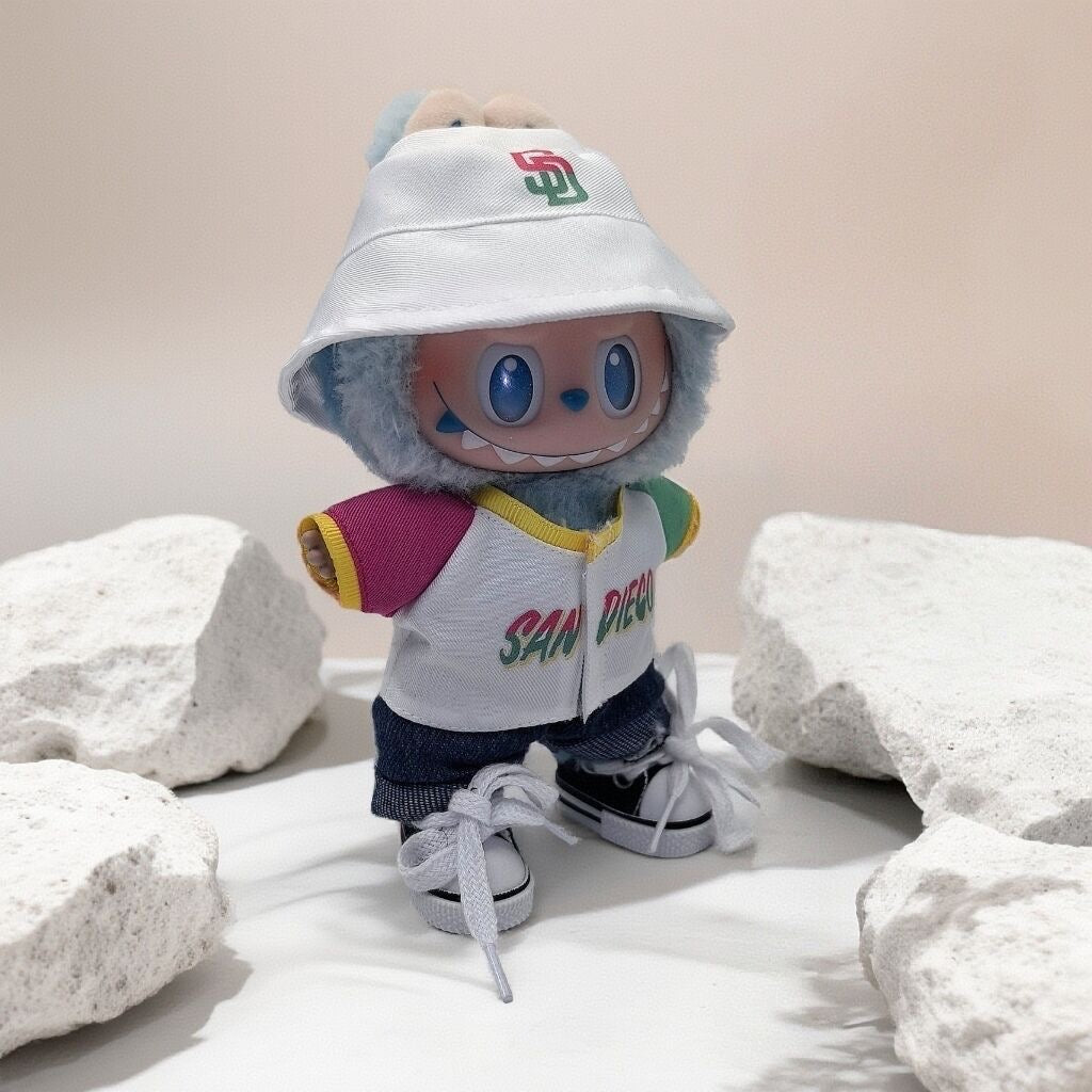 Labubu San Diego Jersey and Hat Set| Baseball Outfit |Perfect Gift| Kids and Teenager Gift