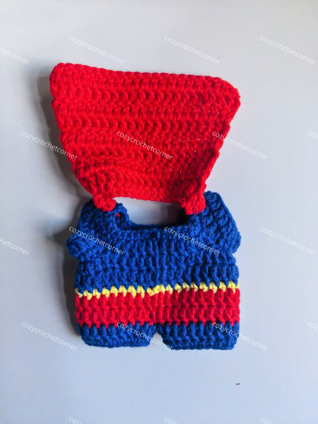 Superman Labubu Outfit|handmade crochet Outfit |Perfect Gift | Kids and Teenager Gift| Emotional Support