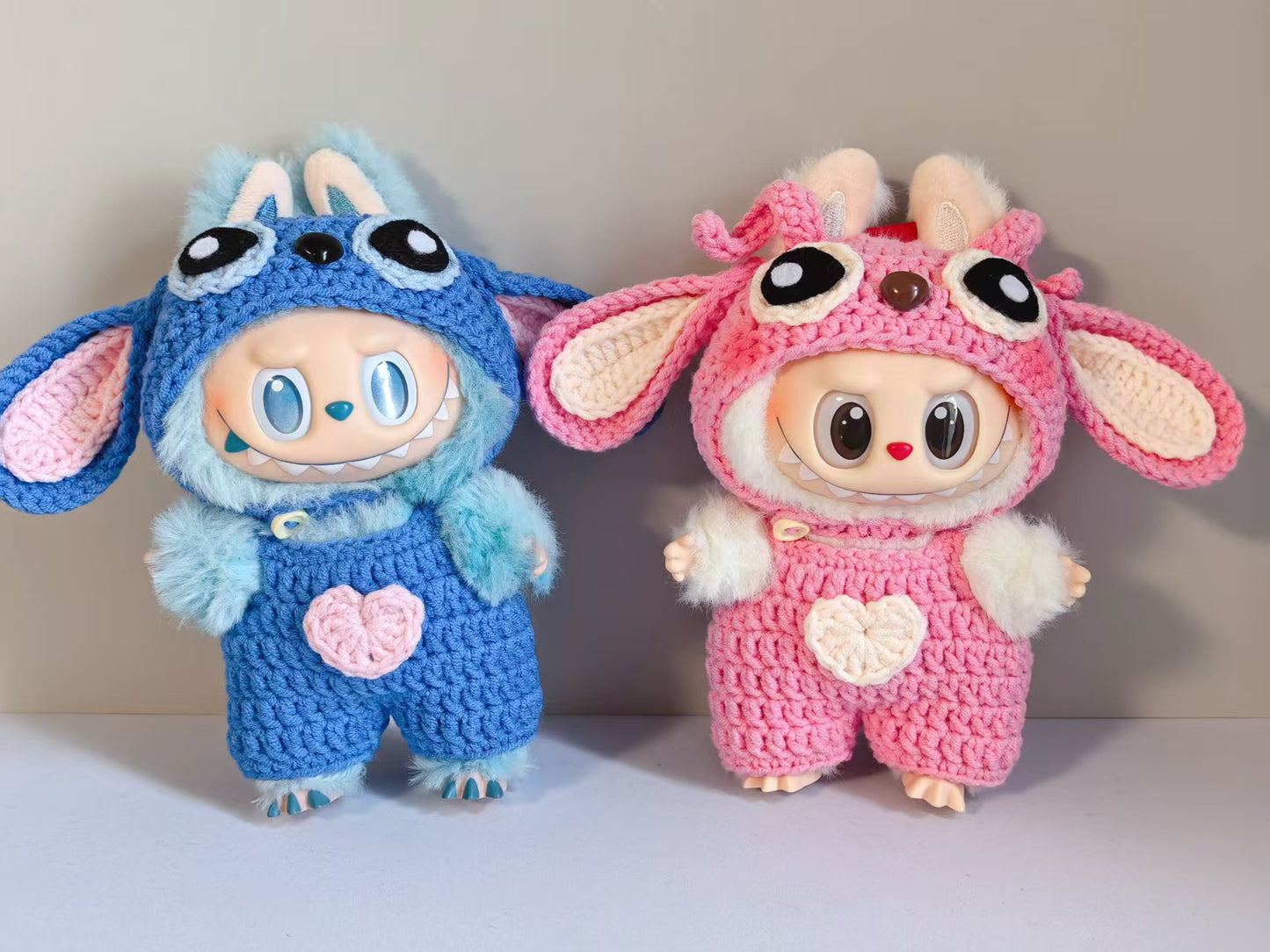 Stitch and Angela Labubu Outfit|handmade crochet Outfit |Perfect Gift | Kids and Teenager Gift| Emotional Support