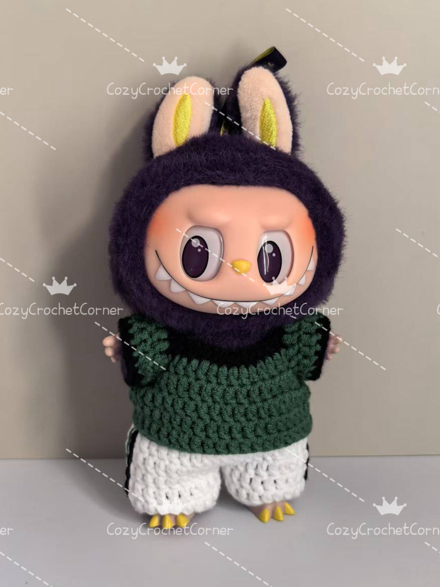 Labubu Philadelphia Jersey | Handmade Crochet Outfit | Labubu Football | Perfect Gift | Emotional Support Plush Accessory