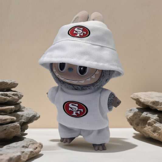 Labubu San Francisco 49ers Jersey and Hat Set| Football Outfit |Perfect Gift| Kids and Teenager Gift