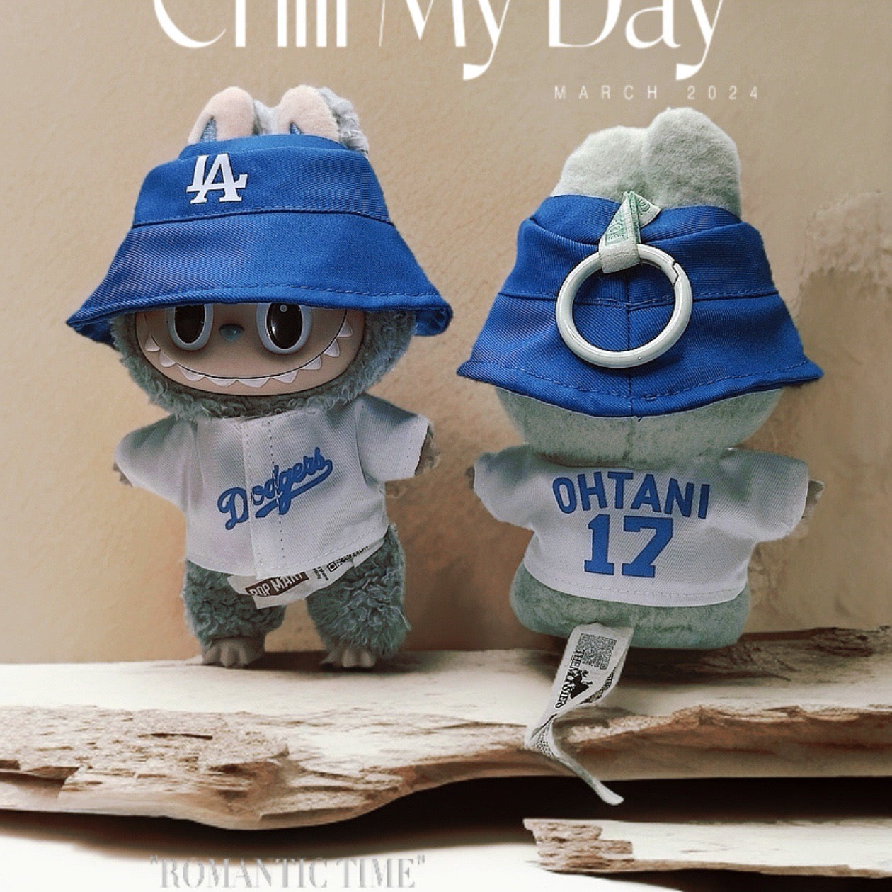 Labubu Dodgers Jersey and Hat Set| Ohtani #17, Freeman#5 LA Baseball Outfit |Perfect Gift| Kids and Teenager Gift