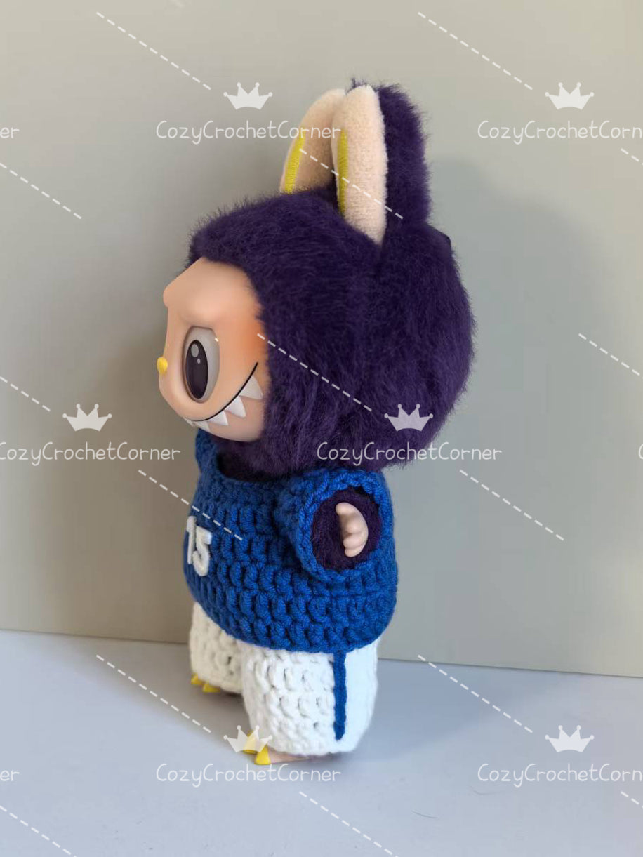 Mew York Giants Labubu Jersey | Handmade Crochet Outfit | Labubu Football | Perfect Gift | Emotional Support Plush Accessory