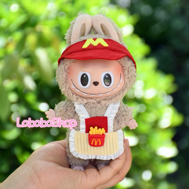 Labubu Mcdonalds Staff Outfit| Perfect Gift| Apron & Hat