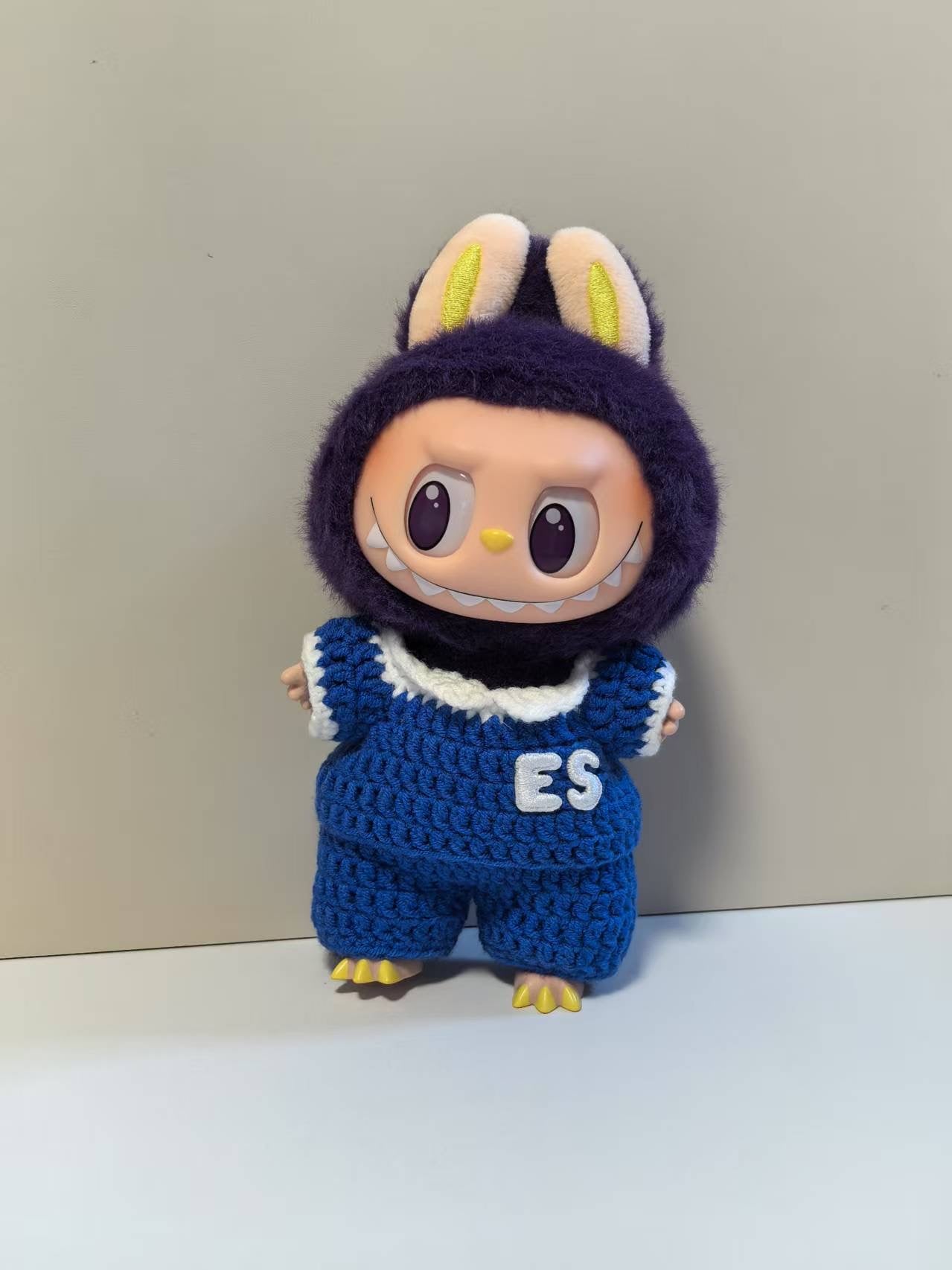 El Salvador Labubu Jersey | Handmade Crochet| Labubu NFL Football Jersey | Perfect Gift | Emotional Support Plush Accessory