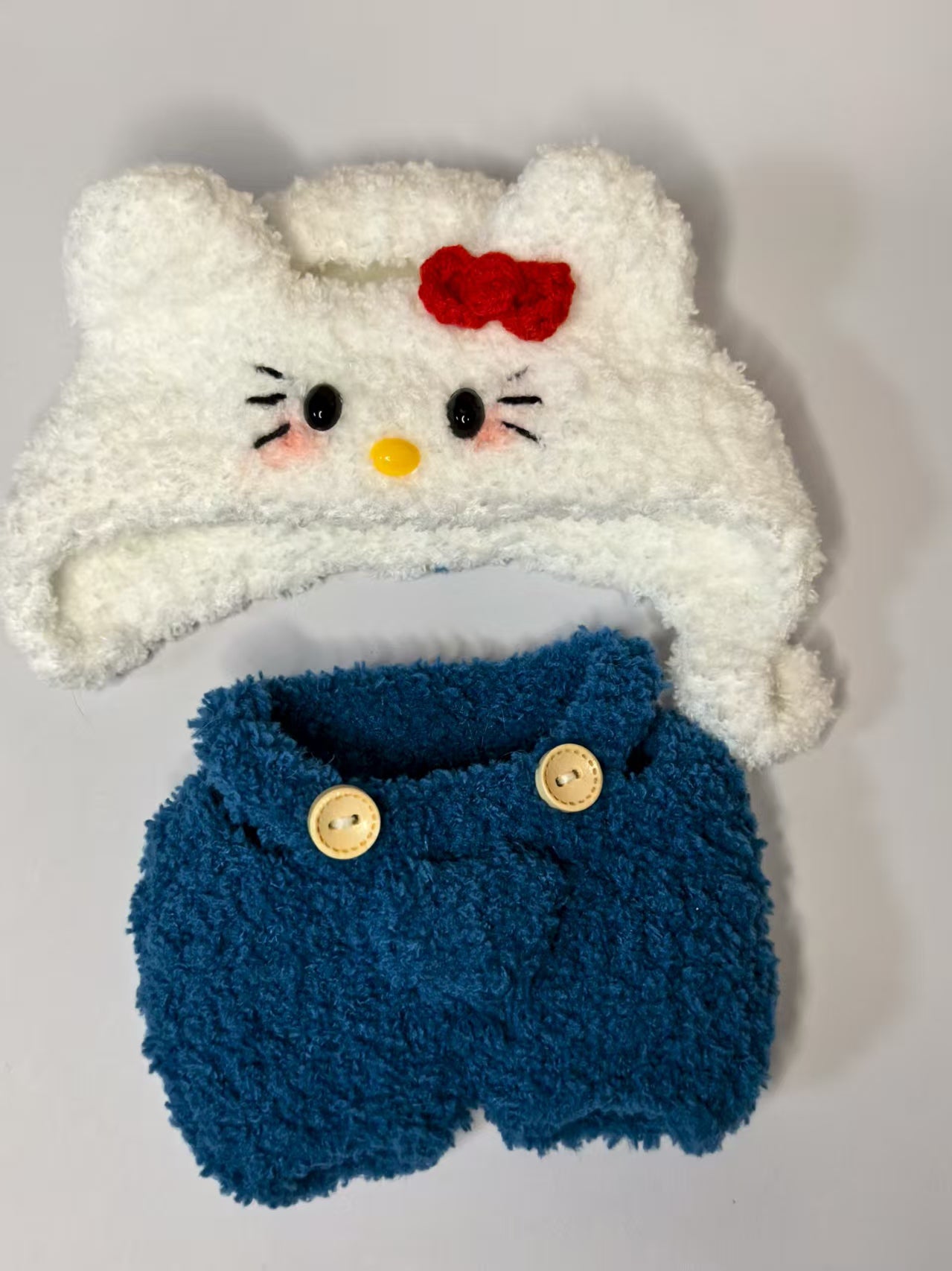 Hello Kitty Fluffy Labubu Outfit|handmade crochet Outfit |Perfect Gift | Kids and Teenager Gift| Emotional Support