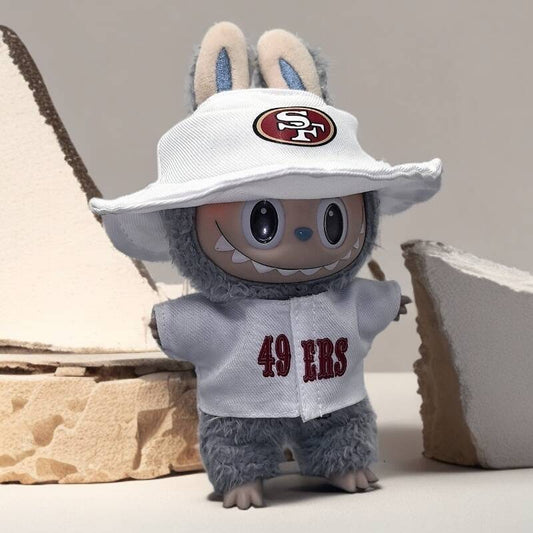 Labubu San Francisco 49ers Jersey and Hat Set| Football Outfit |Perfect Gift| Kids and Teenager Gift