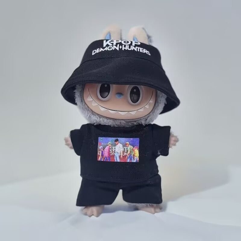 Labubu K Pop Demon Hunter Clothes and Hat Set|Tshirt, Pants, Sneakers, Bucket Hat, Bag| Labubu Outfit |Perfect Gift| Kids and Teenager Gift