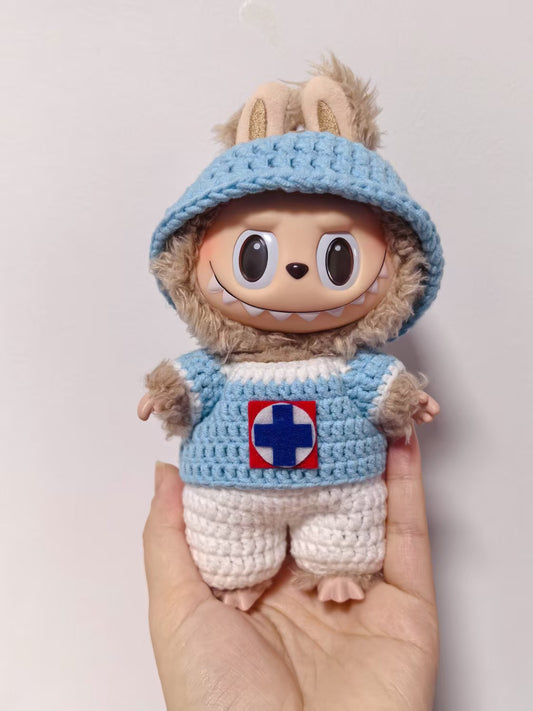 Cruz Azul Labubu Jersey | Handmade Crochet| Labubu Soccer Jersey | Perfect Gift | Emotional Support Plush Accessory