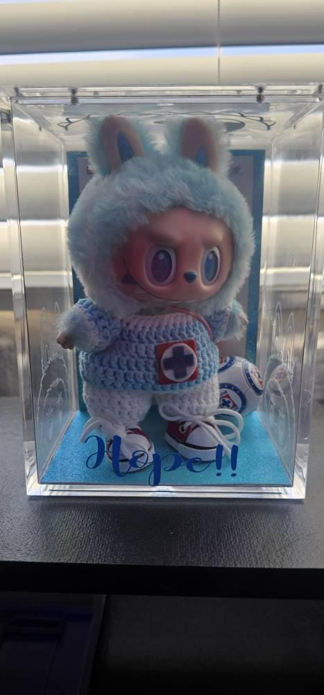 Cruz Azul Labubu Jersey | Handmade Crochet| Labubu Soccer Jersey | Perfect Gift | Emotional Support Plush Accessory