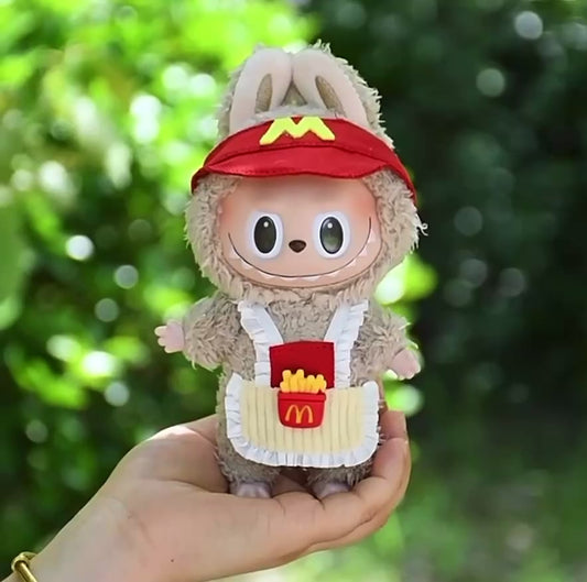 Labubu Mcdonalds Staff Outfit| Perfect Gift| Apron & Hat